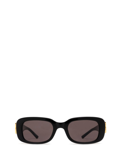 Shop Balenciaga Eyewear Rectangular Frame Sunglasses In Black