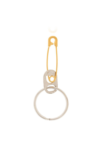 Shop Maison Margiela Safety Pin Earring In Gold