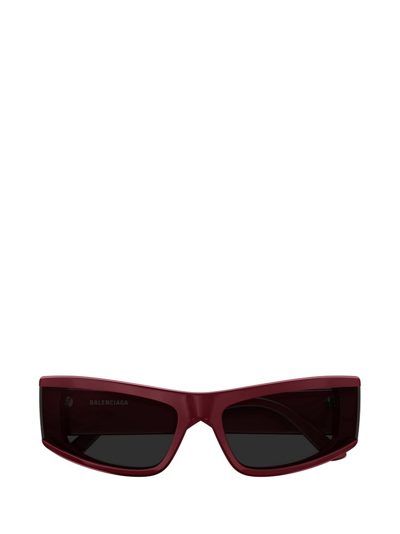Shop Balenciaga Eyewear Rectangular Frame Sunglasses In Red