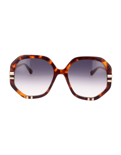 Shop Chloé Eyewear Square Frame Sunglasses In Multi