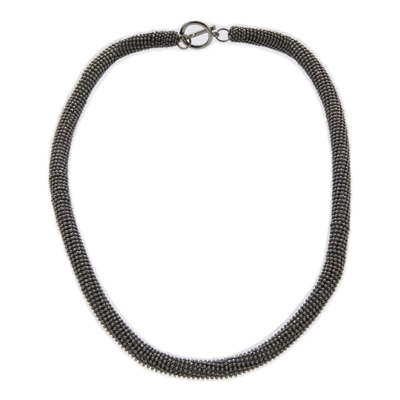Shop Brunello Cucinelli Monili Chain Bead Detailed Necklace In Black
