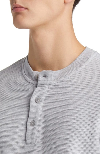 Shop Reigning Champ Lightweight Waffle Henley In Hgrey