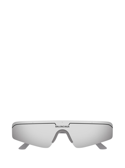 Shop Balenciaga Eyewear Ski Rectangular In Silver
