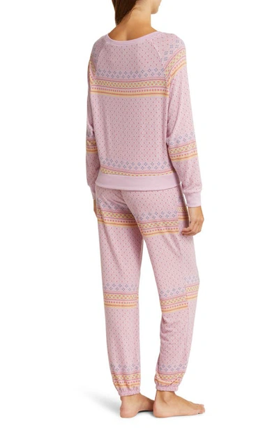 Shop Honeydew Intimates Star Seeker Jersey Pajamas In Primrose Geo