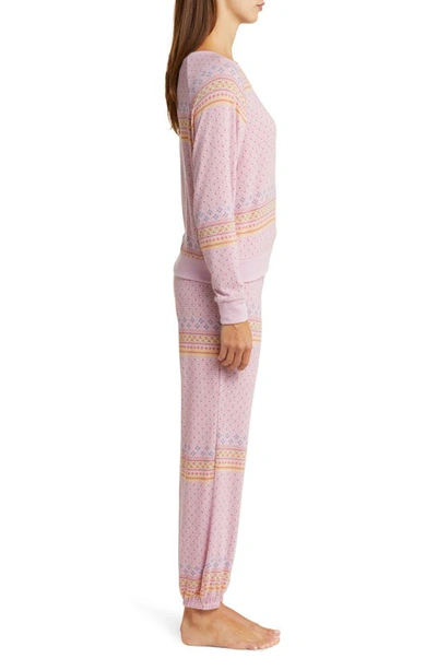 Shop Honeydew Intimates Star Seeker Jersey Pajamas In Primrose Geo