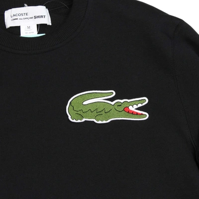 Shop Comme Des Garçons Lacoste Logo Sweatshirt In Nero