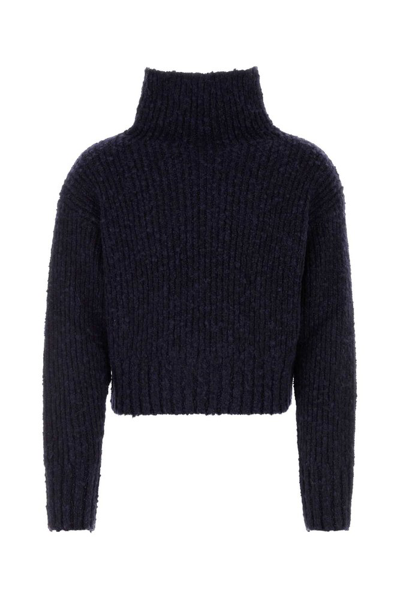 Shop Ami Alexandre Mattiussi Ami Paris Turtleneck Knitted Jumper In Blue
