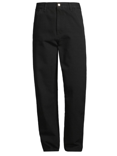 Shop Carhartt Men's Cotton Straight-leg Pants In Black