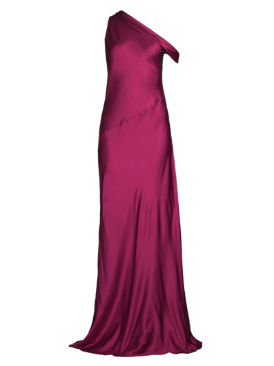 Shop Donna Karan Women's Social Draped One-shoulder Gown In Orchid