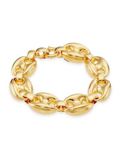 Shop Saks Fifth Avenue Women's 14k Yellow Gold Puffy Mariner Chain Bracelet