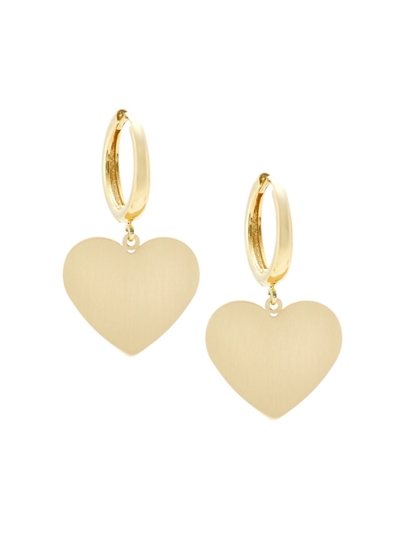 Shop Saks Fifth Avenue Women's 14k Yellow Gold Heart Drop Earrings
