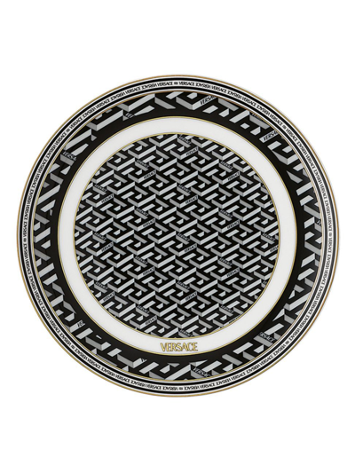 Shop Rosenthal Meets Versace La Greca Signature Coupe Bread & Butter Plate In Black White