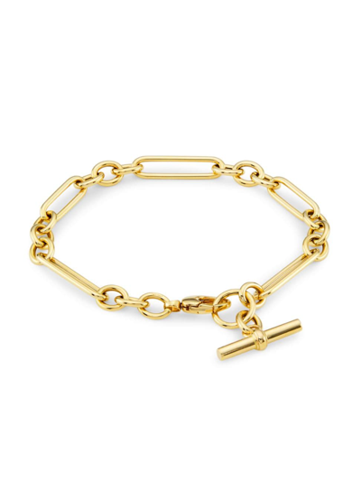 Shop Saks Fifth Avenue Women's 14k Yellow Gold Mixed-link Chain Bracelet