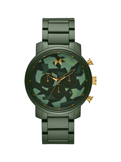Shop Mvmt Men's Chrono Ceramic Bracelet Watch/45mm In Green