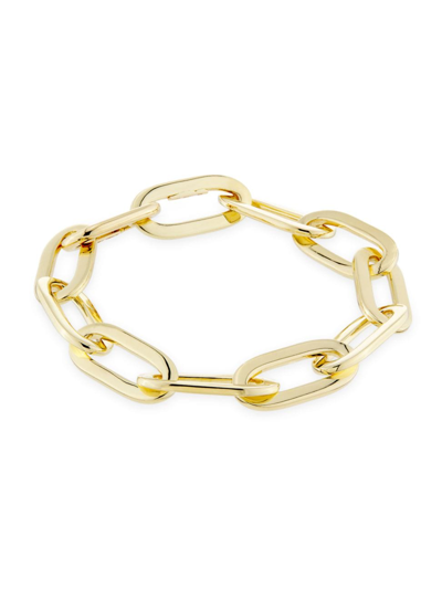 Shop Saks Fifth Avenue Women's 14k Yellow Gold Paper Clip Chain Bracelet