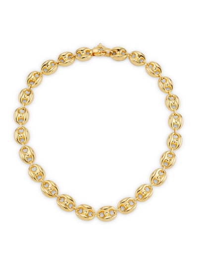 Shop Saks Fifth Avenue Women's 14k Yellow Gold Puffy Mariner Chain Necklace/17.75"