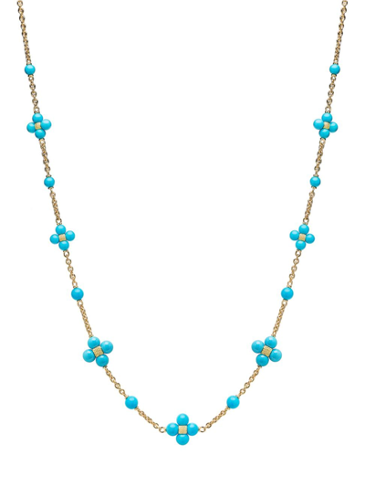 Shop Paul Morelli Women's Sequence 18k Yellow Gold & Turquoise Necklace