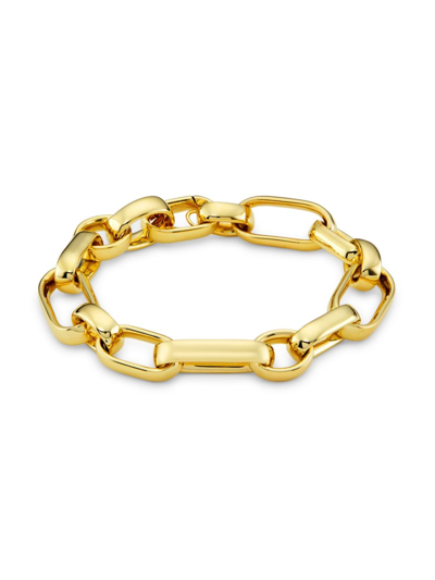 Shop Saks Fifth Avenue Women's 14k Yellow Gold Chunky Mixed-link Chain Bracelet