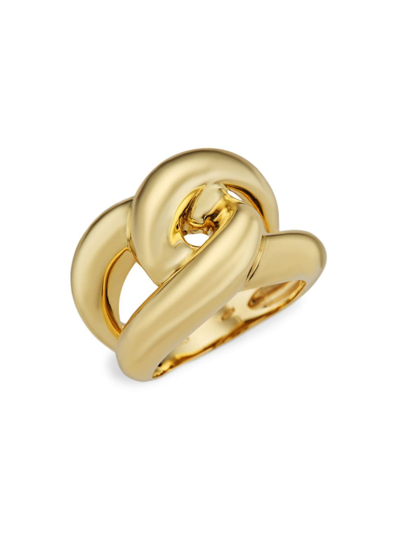 Shop Saks Fifth Avenue Women's 14k Yellow Gold Intertwined Band