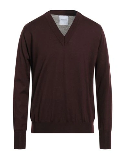 Shop Marsēm Man Sweater Burgundy Size S Wool In Red