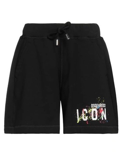 Dsquared2 Woman Shorts & Bermuda Shorts Black Size M Cotton, Elastane In Black