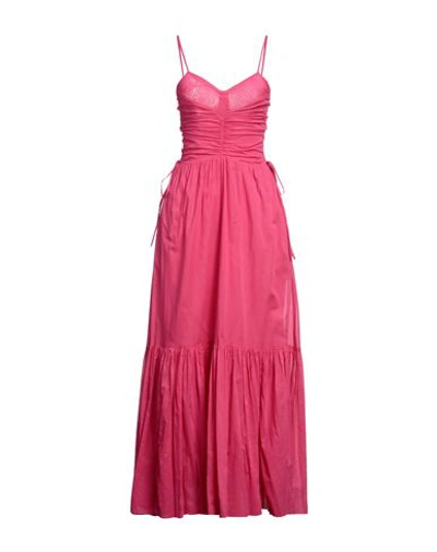 Shop Isabel Marant Étoile Marant Étoile Woman Maxi Dress Fuchsia Size 6 Cotton In Pink