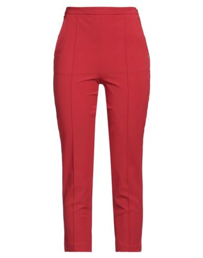 Elisabetta Franchi Woman Pants Brick Size 12 Polyamide, Elastane In Red