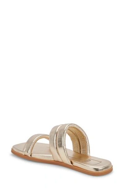 Shop Dolce Vita Adore Slide Sandal In Gold Leather