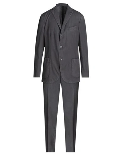 Shop Boglioli Man Suit Lead Size 40 Virgin Wool In Grey