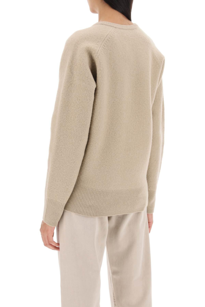 Shop Totême Felted-wool Sweater In Beige