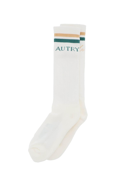 Shop Autry Jeff Staple Logo Socks In White