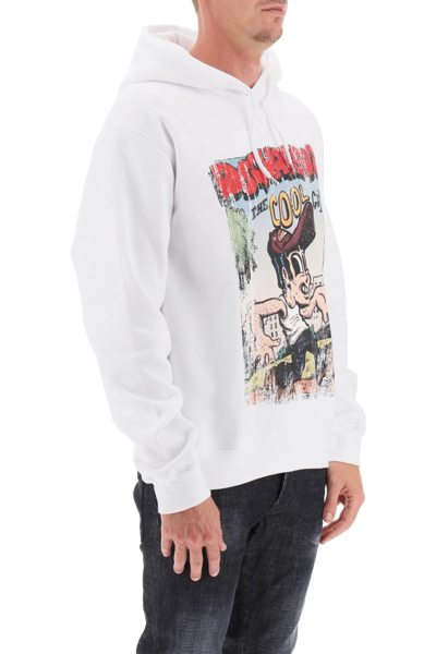 Shop Dsquared2 Hoodie With Graphic Print In White