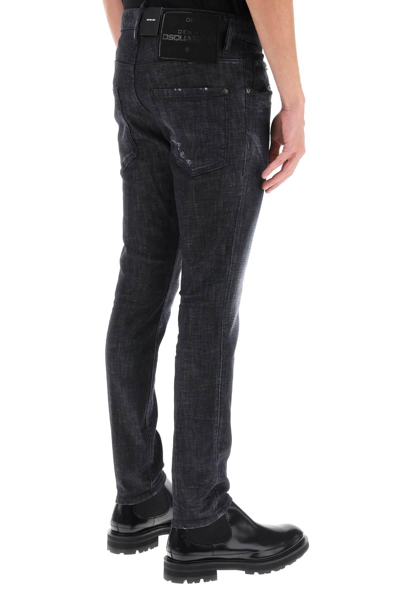 Shop Dsquared2 Skater Jeans In Black Clean Wash