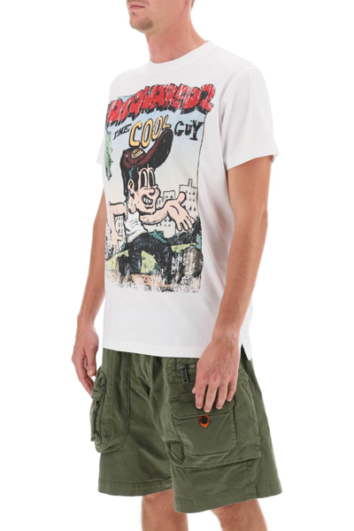 Shop Dsquared2 T-shirt With Graphic Print In White