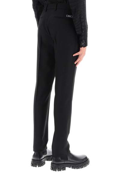 Shop Versace Tailoring Cigarette Pants In Black