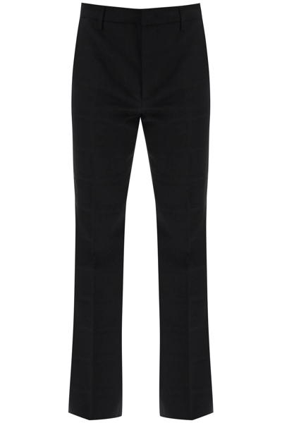 Shop Etro Flared Pants In Virgin Wool In Black
