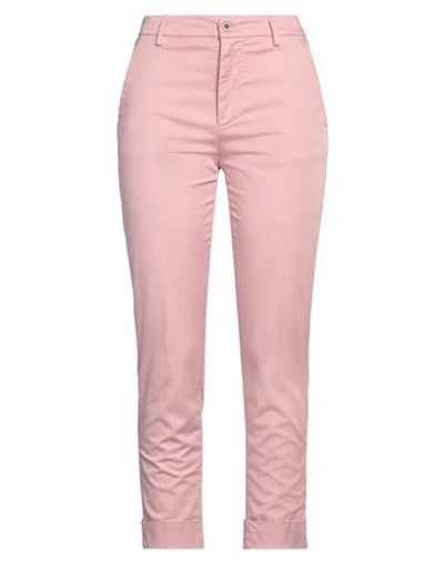 Shop Dondup Woman Pants Light Pink Size 27 Cotton, Elastane