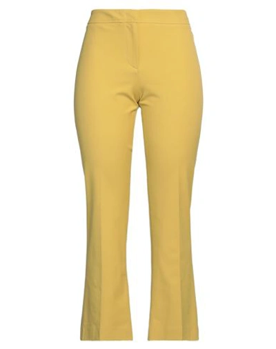 Shop Ql2  Quelledue Ql2 Quelledue Woman Pants Mustard Size 2 Cotton, Lycra In Yellow