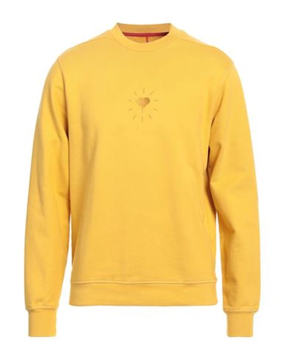 Shop Home Core Man Sweatshirt Ocher Size Xl Cotton In Yellow