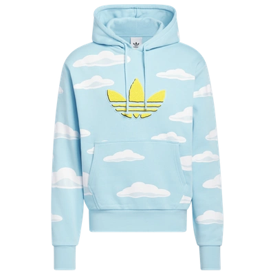 Shop Adidas Originals Mens  Simpsons Cloud Hoodie In Blue/white