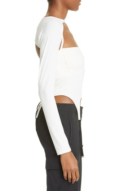 Shop Miaou Phoenix Tank Top With Detachable Sleeves In Creme