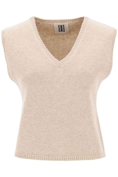 Shop By Malene Birger Tamine Cropped Vest Women In Cream