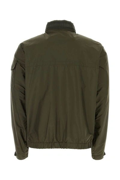 Shop Moncler Man Army Green Nylon Nire Jacket