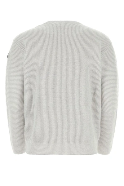 Shop Moncler Man Light Grey Wool Sweater In Gray
