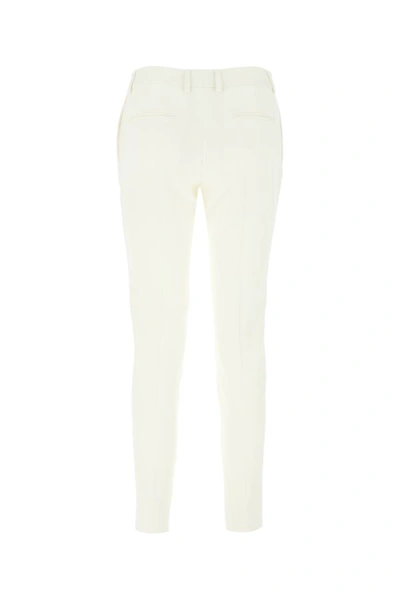 Shop Saint Laurent Woman Ivory Wool Pant In White