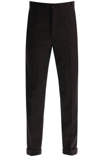 Shop Dolce & Gabbana Re-edition Flannel Pants In Brown