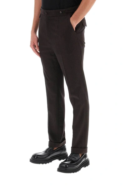Shop Dolce & Gabbana Re-edition Flannel Pants In Brown