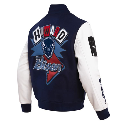 Shop Pro Standard Navy Howard Bison Homecoming Varsity Full-snap Jacket