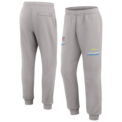 Shop Nike Gray Los Angeles Chargers 2023 Sideline Club Jogger Pants