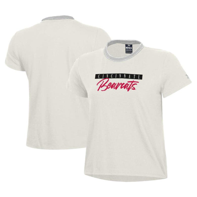 Shop Under Armour White Cincinnati Bearcats Iconic T-shirt In Cream